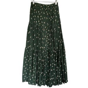 Vintage Desert West Western Cowgirl Boot Print Maxi Skirt USA